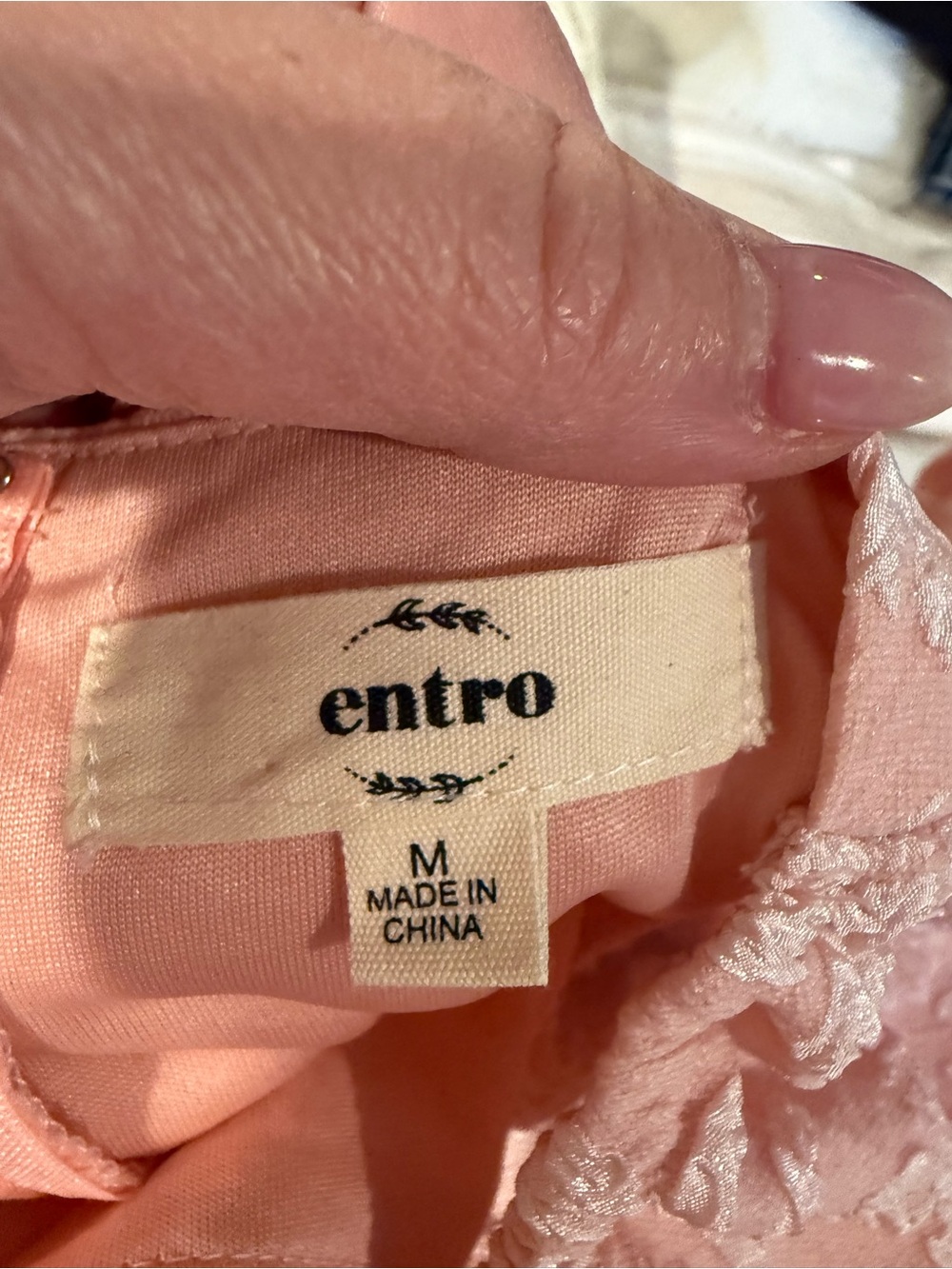 entro Blush Pink Embroidered Mini Dress - Picture 3 of 3